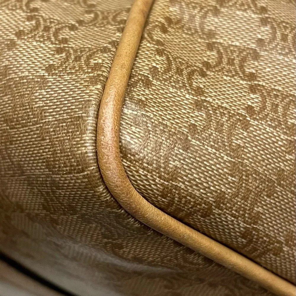 Celine Authentic Vintage Brown and Tan Macadam Boston Bag - Picture 13 of 17